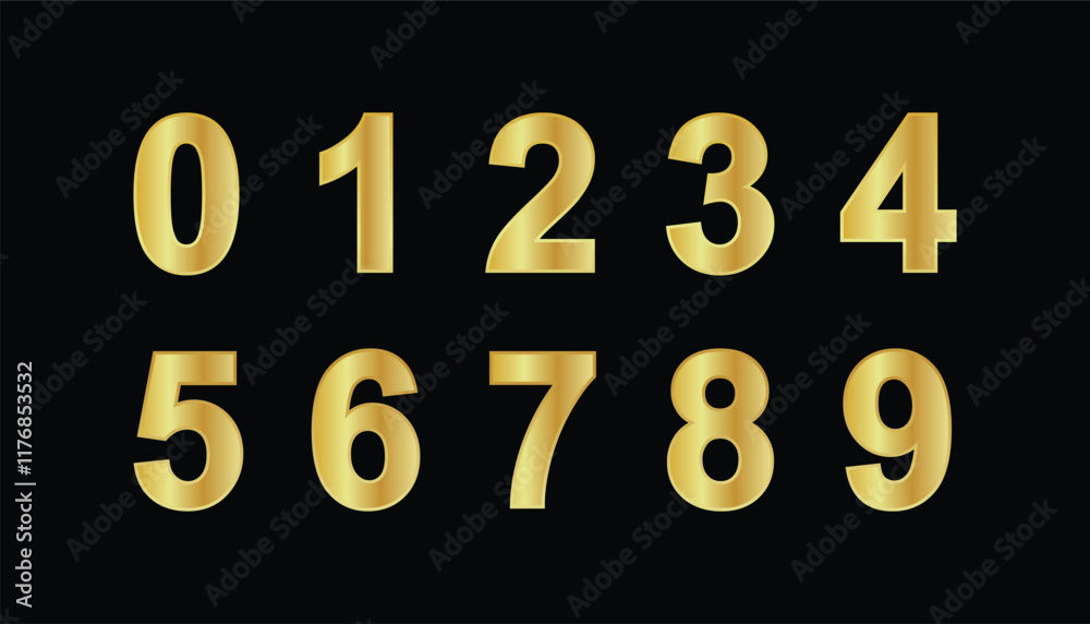 0 to 9 gold shiny numbers. gold numbers, vector golden math numbers. luxury metallic typography 1 to 9. numbers and symbols. golden text vector set on black background 0 to 9 gold shiny numbers. gold numbers, vector golden math numbers. luxury metallic typography 1 to 9. numbers and symbols. golden text vector set on black background