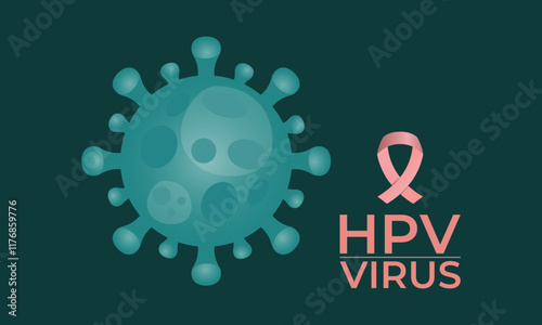Vector graphic of HPV -Human papilloma virus vaccine Vector design background template. Vector illustration. Eps 10.