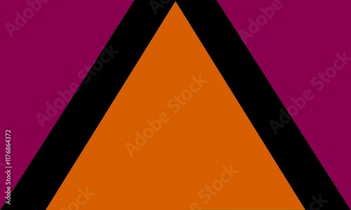 Abstract Orange Triangle on Purple Background photo