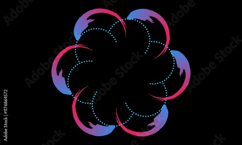 Vibrant Abstract Circular Pattern Design photo