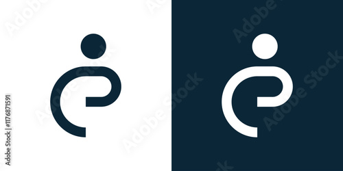 Healthy human logo, People care logo with letter e symbol. Icon logo, simple logo, vector logo, illustration.