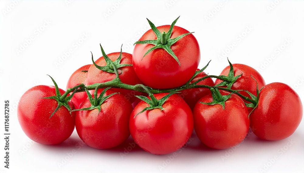 Tomato on the white background. Healthy food. Tomatoes on white background. Generated image Tomato on the white background. Healthy food. Tomatoes on white background. Generated image