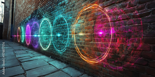 Urban Vortex: Digital Energy Meets Brick Wall