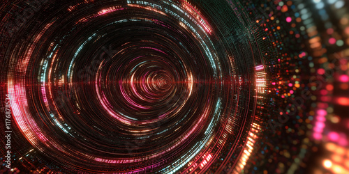 Infinity Vortex of Luminescent Dimensions: Spiraling Pathways in a Digital Universe