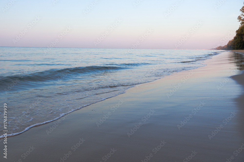 Nice landscapes sea and beach with trees as elements. Travel Rayong Province, Thailand. Nice landscapes sea and beach with trees as elements. Travel Rayong Province, Thailand.