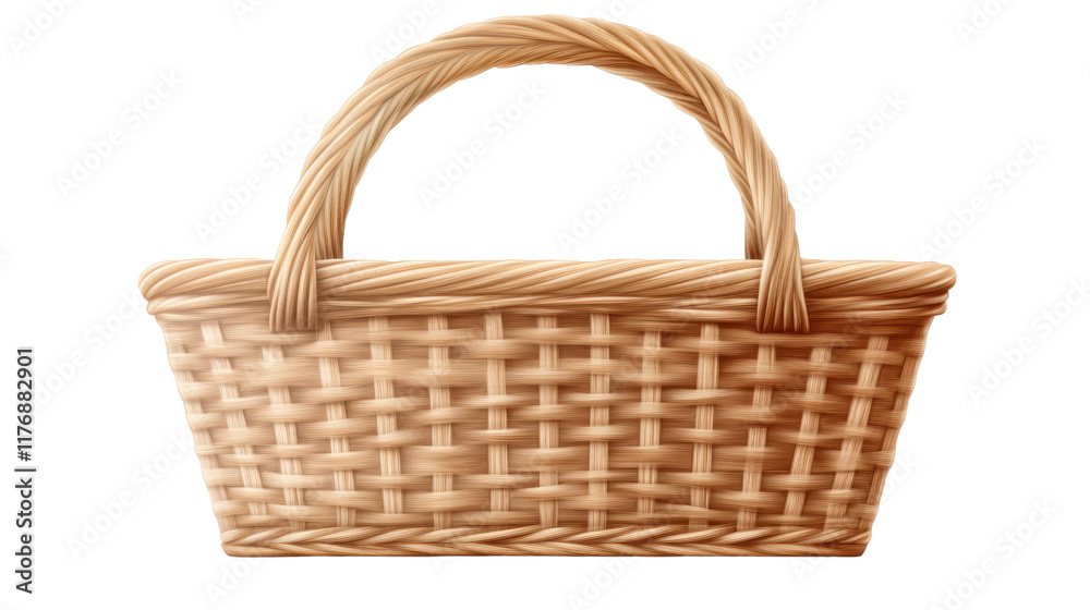 Obraz premium Rustic Woven Picnic Basket 