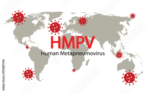  HMPV virus banner, Human Metapneumovirus respiratory virus vector 