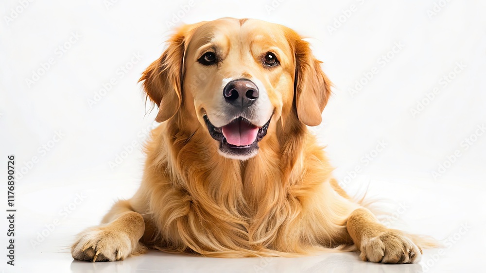 Golden Retriever Puppy Dog Photo, Friendly Dog Images, Adorable Golden Retriever, Happy Dog Pictures, White Background Dog Image Golden Retriever Puppy Dog Photo, Friendly Dog Images, Adorable Golden Retriever, Happy Dog Pictures, White Background Dog Image