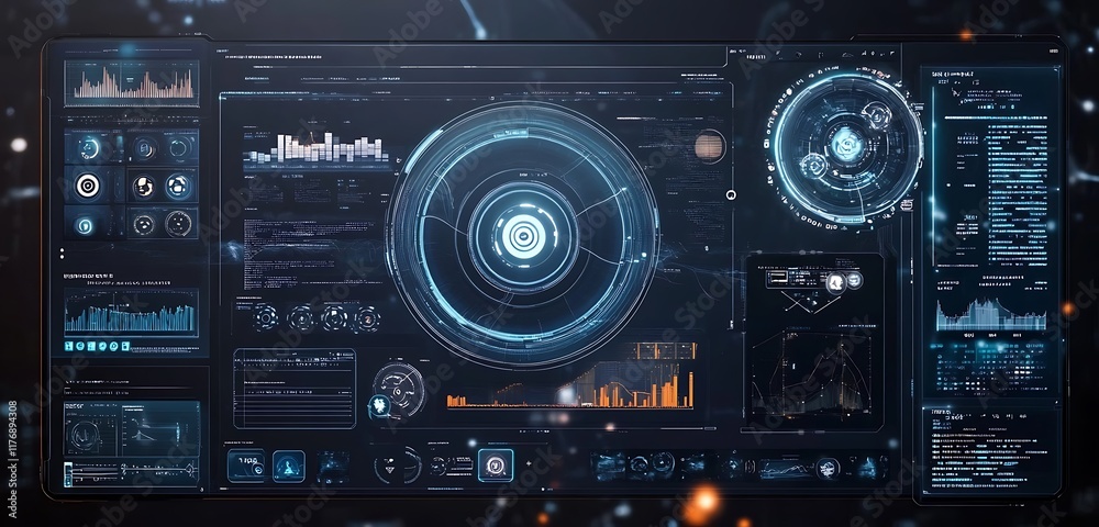 digital ai interface with futuristic technology