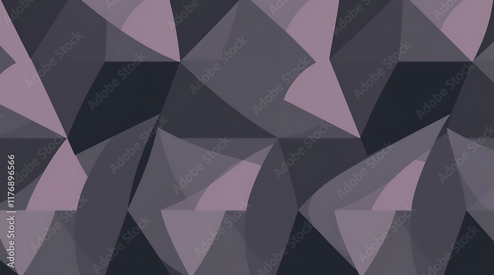 Abstract Geometric Pattern: Dark Grey and Purple Polygonal Mosaic Abstract Geometric Pattern: Dark Grey and Purple Polygonal Mosaic