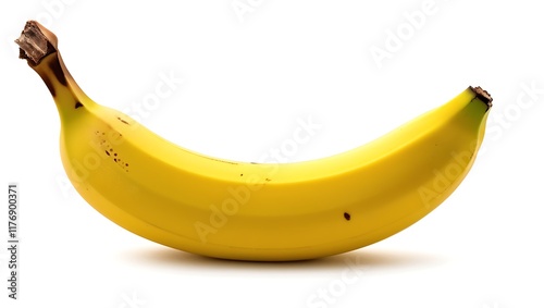 A image of ripe yellow banana bunch isolated on white background