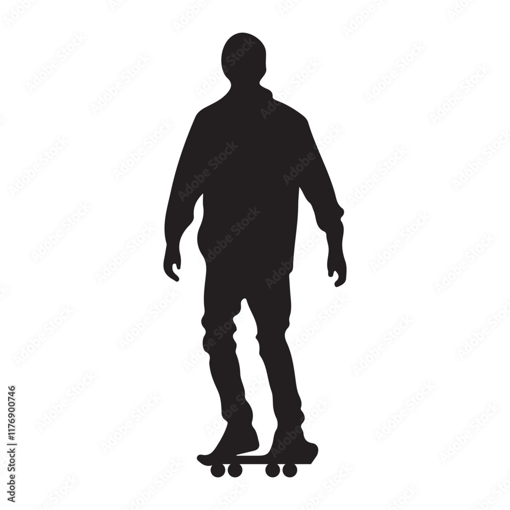 Skateboarder silhouette vector illustration Skateboarder silhouette vector illustration