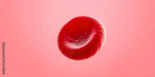 Red Blood Cell on Pink Background