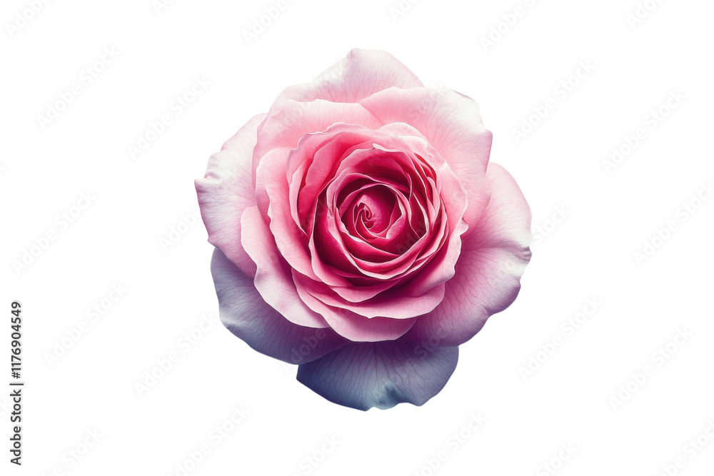 Vibrant pink rose showcasing delicate petals in a minimalist setting Vibrant pink rose showcasing delicate petals in a minimalist setting