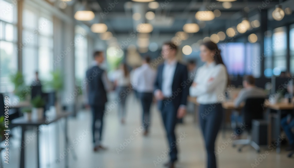 Blurred Motion in Modern Office Space Blurred Motion in Modern Office Space