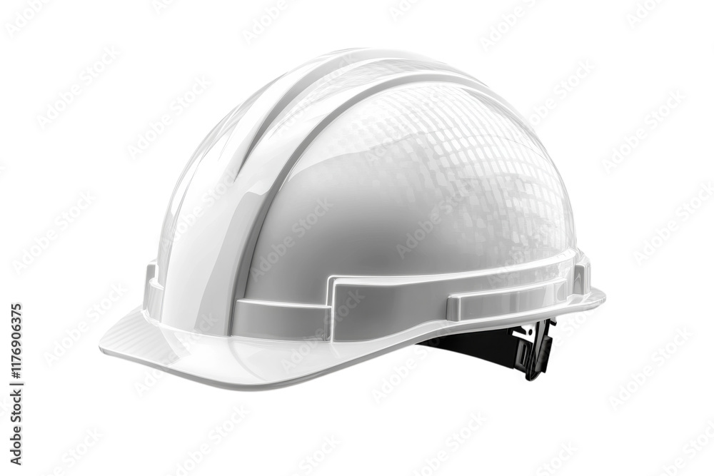 Fototapeta premium Construction hard hat used for safety at a building site during daytime work