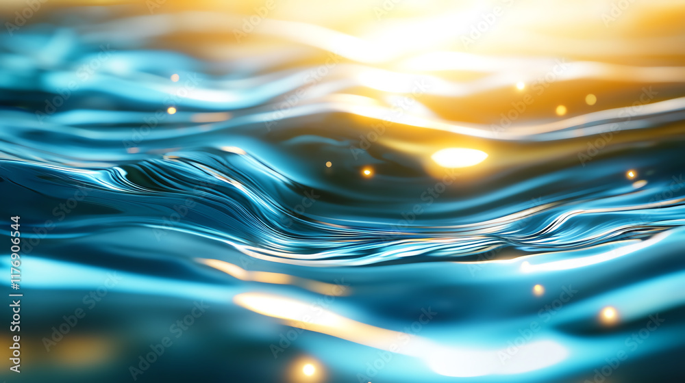 A serene image of shimmering water waves reflecting golden sunlight, creating a tranquil and calming atmosphere. A serene image of shimmering water waves reflecting golden sunlight, creating a tranquil and calming atmosphere.