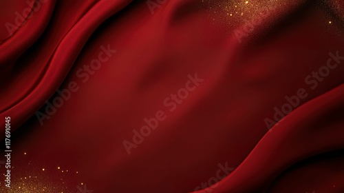 Wallpaper Mural Elegant red velvet background with golden sparkles for festive events digital luxurious atmosphere close-up vibrant theme Torontodigital.ca