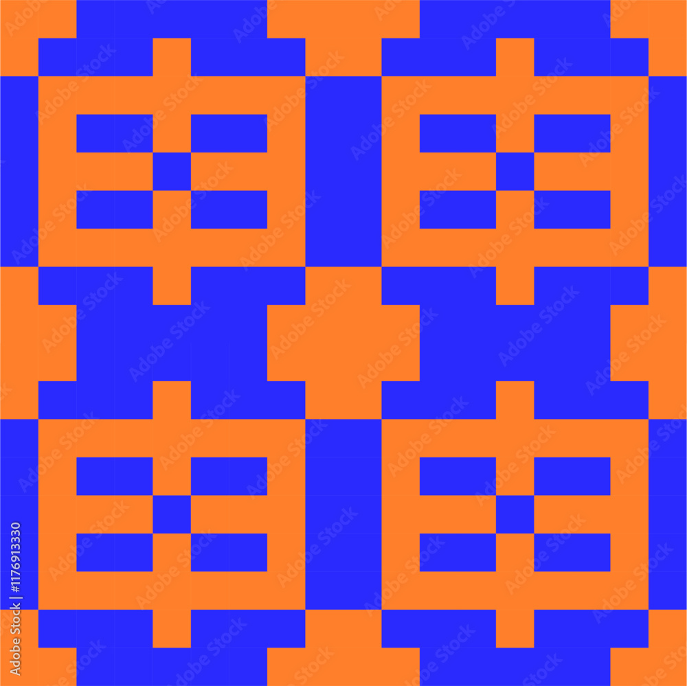 Obraz premium Pixel seamless pattern vector background for business or decoration