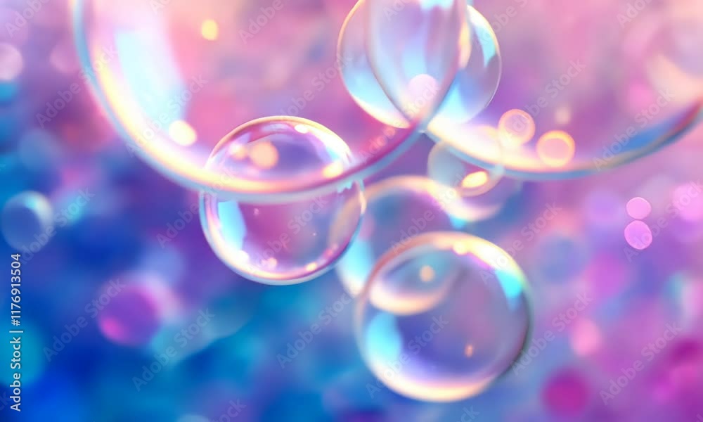 Floating Soap Bubbles with a Soft Pastel Background Floating Soap Bubbles with a Soft Pastel Background