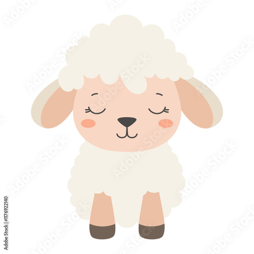 little sheep isolated