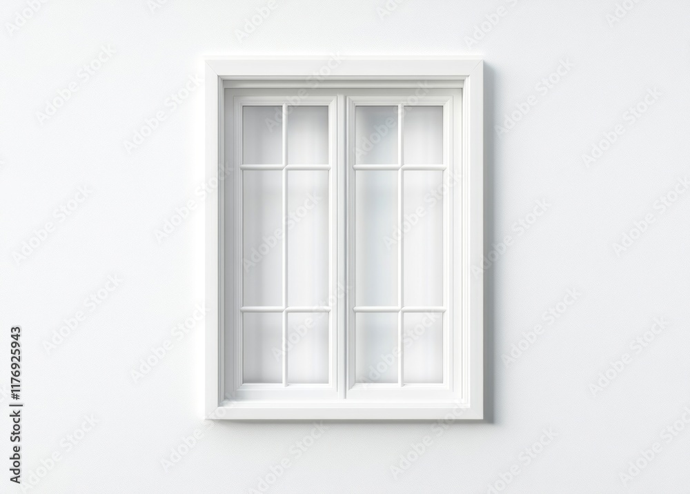 Minimalist White Window on a White Wall: A Study in Simplicity and Clean Lines Minimalist White Window on a White Wall: A Study in Simplicity and Clean Lines