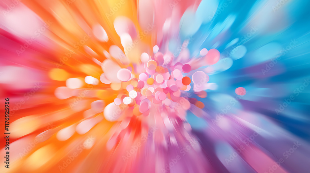 Obraz premium A vibrant explosion of colors, creating a dynamic and energetic visual experience, perfect for backgrounds and graphic designs.