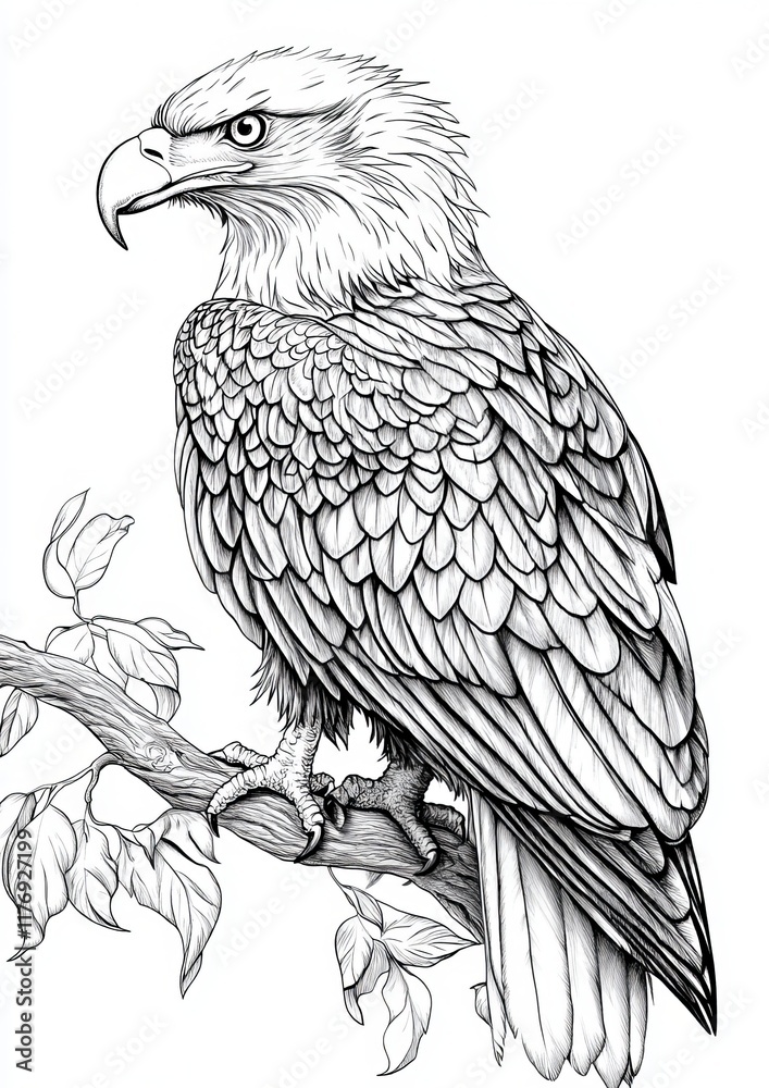 Fototapeta premium Eagles Coloring Pages