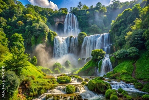 Majestic Cascata delle Marmore Waterfall in Umbria, Italy: Stunning Landscape Photography