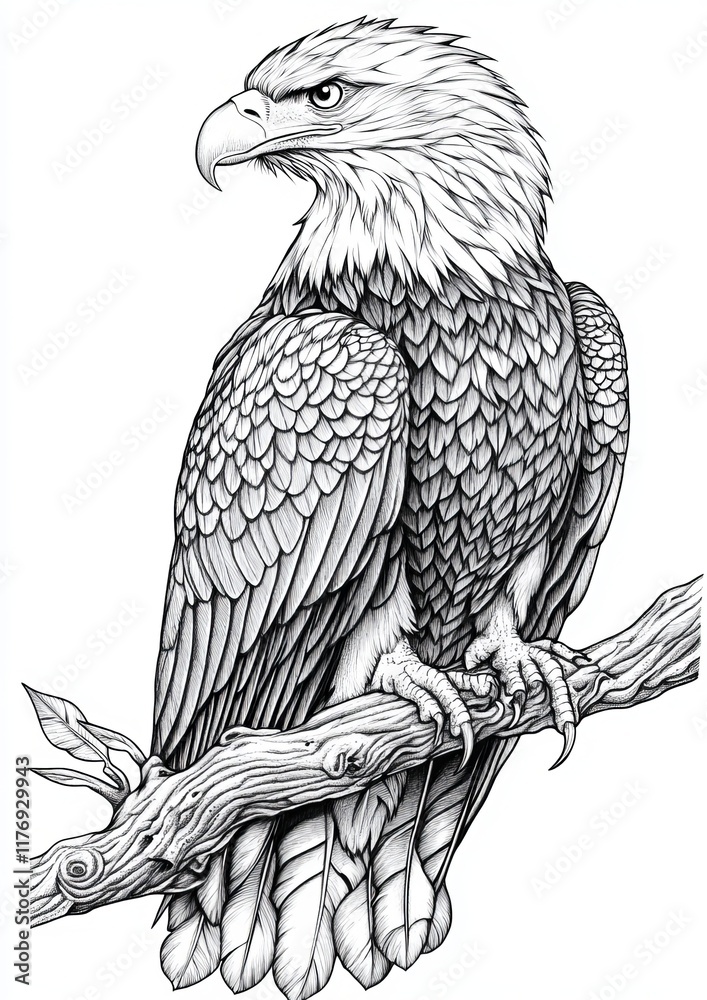 Fototapeta premium Eagles Coloring Pages