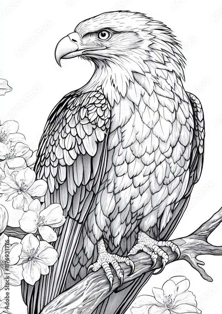 Fototapeta premium Eagles Coloring Pages