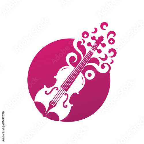 Music concept icon. Musical instrument silhouette vector.