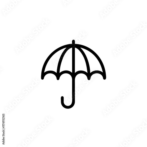  Design an icon featuring an umbrella, symbolizing the insurance industry and protection.