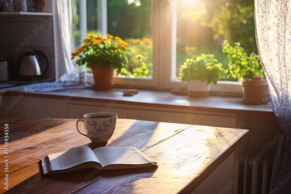 Fototapeta premium a cozy kitchen table