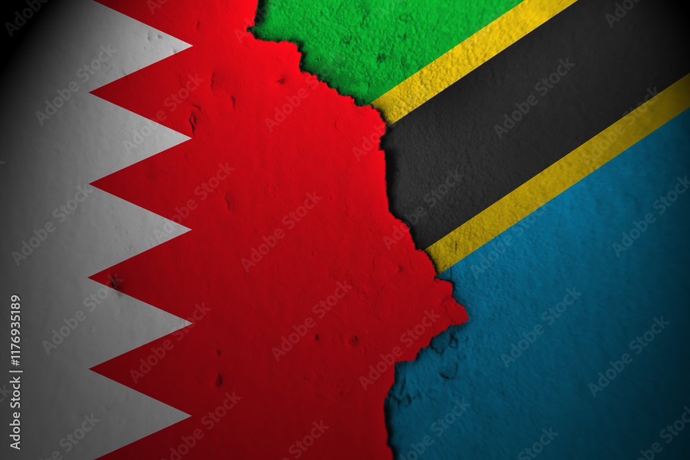 Fototapeta premium Relations between bahrain and tanzania