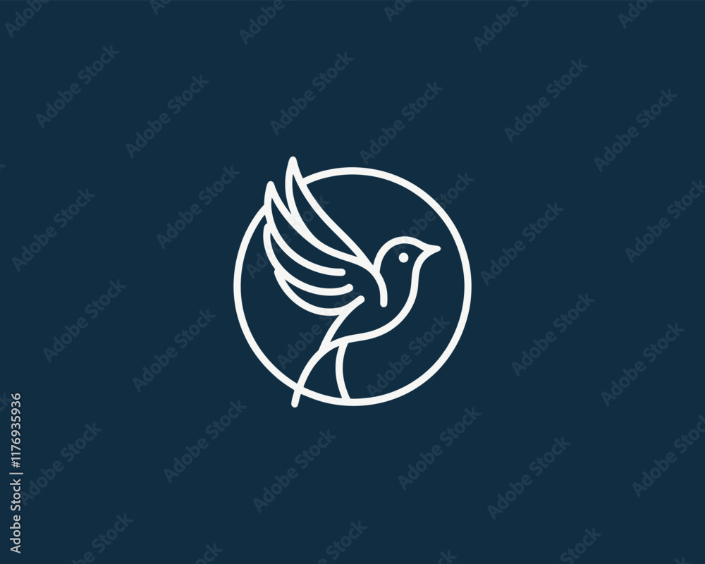 Naklejka premium Bird Logo Design Vector Illustration.