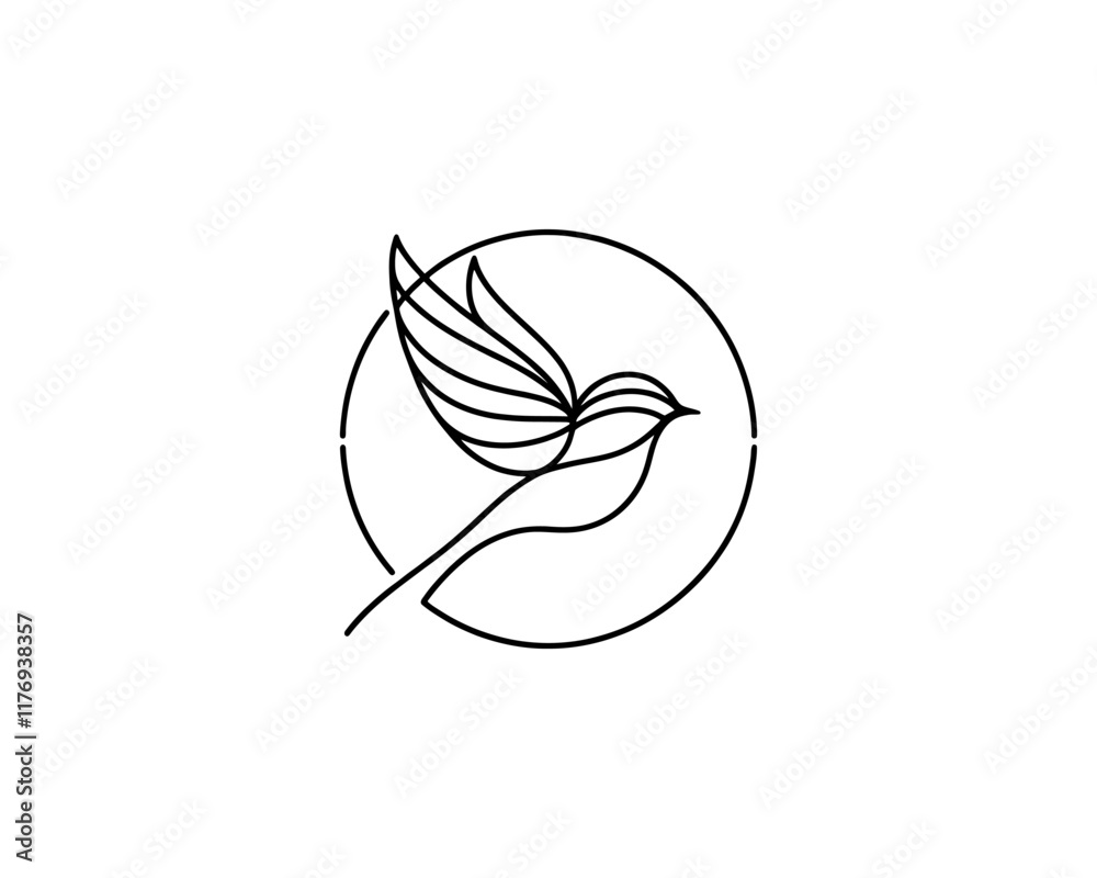 Fototapeta premium Bird Logo Design Vector Illustration.