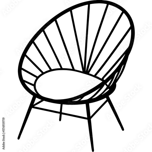 papas an chair isolated on white background