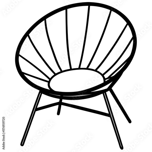 papas an chair isolated on white background