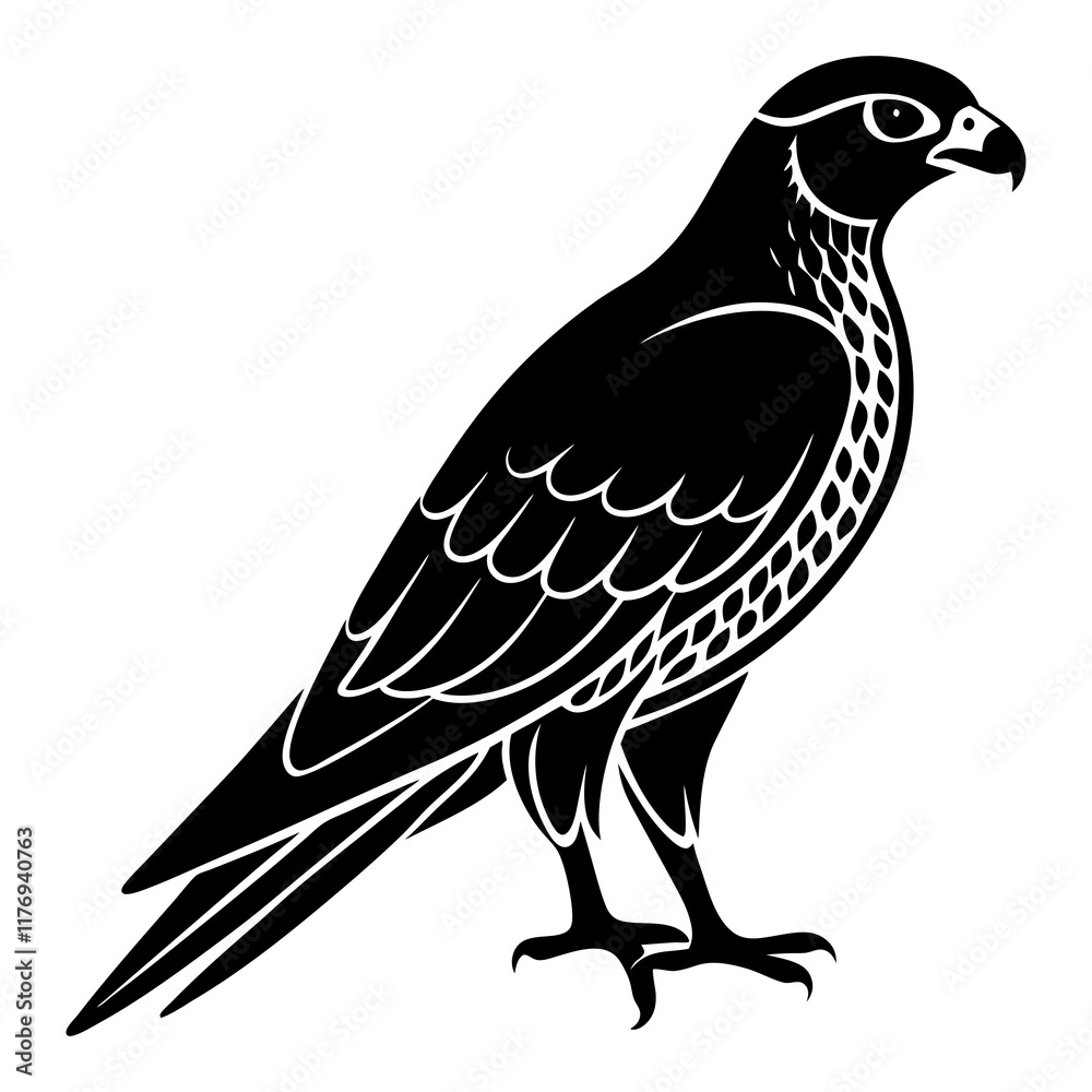 Obraz premium Falcon Silhouette vector illustration