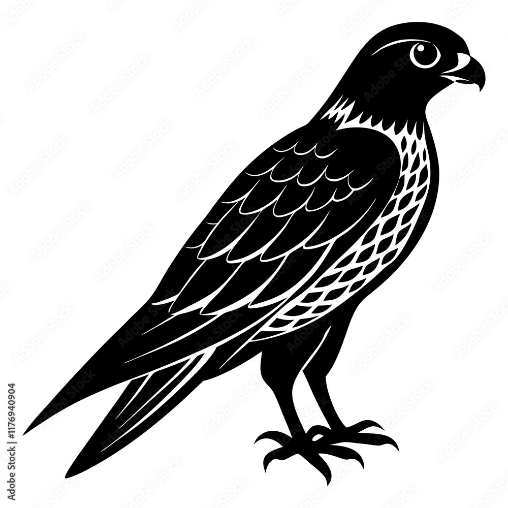 Fototapeta premium Falcon Silhouette vector illustration
