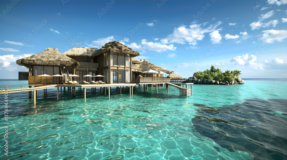 Private island resort with overwater bungalows. Luxury getaway in tropical paradise. Relaxing escapes on a secluded beach. Best amenities for unforgettable vacations. Private island resort with overwater bungalows. Luxury getaway in tropical paradise. Relaxing escapes on a secluded beach. Best amenities for unforgettable vacations.