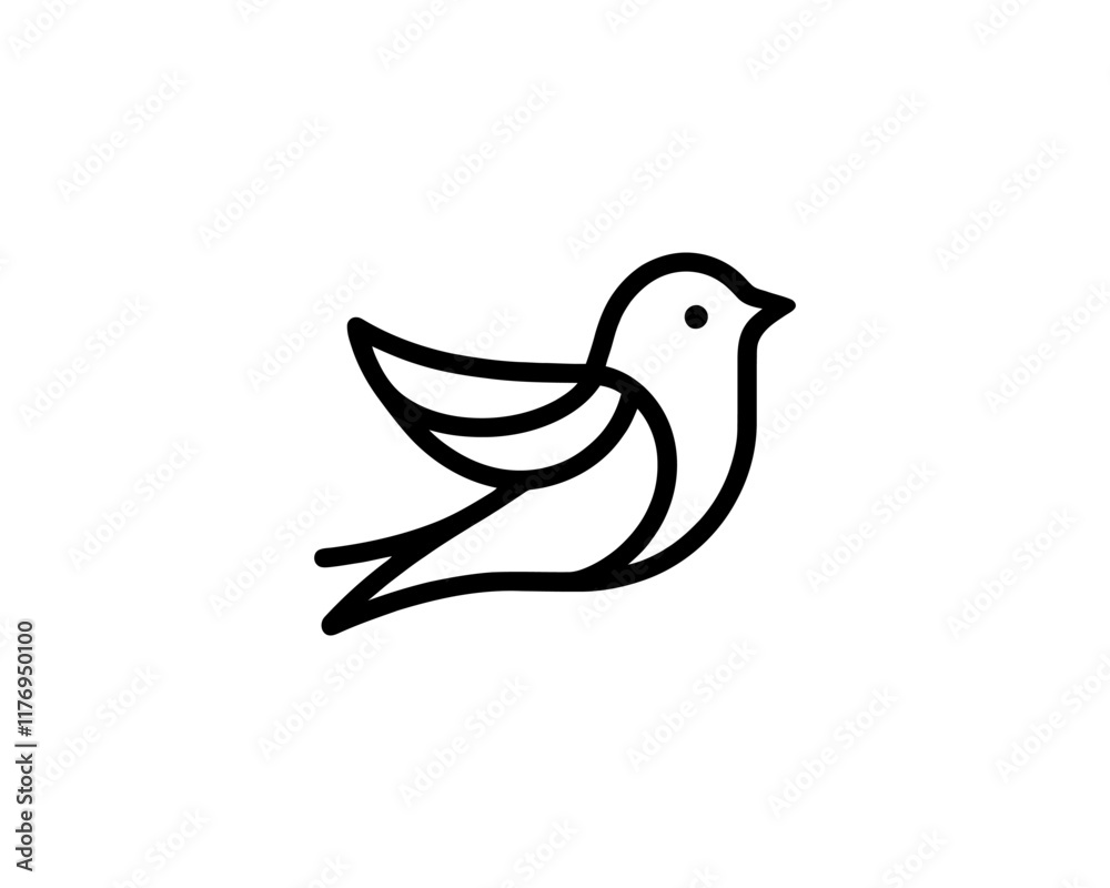 Obraz premium Bird Logo Design Vector Template