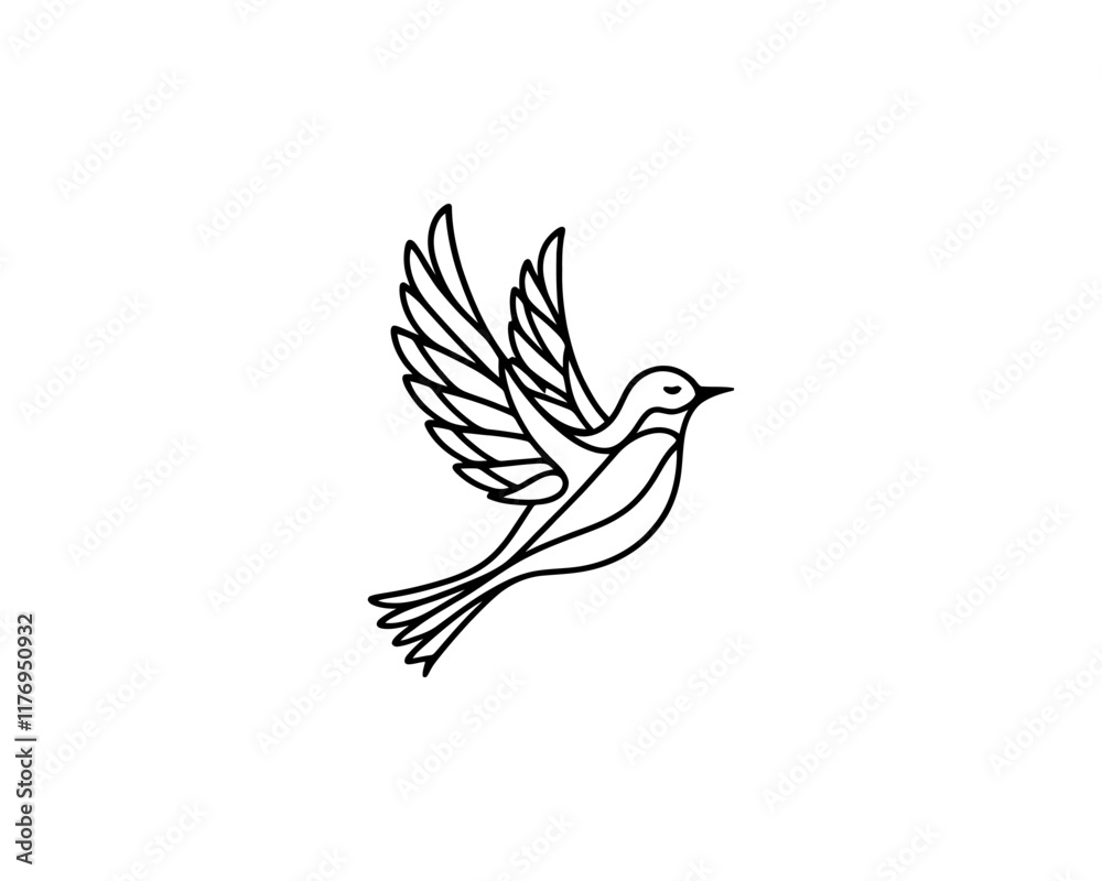 Obraz premium Bird Logo Design Vector Template