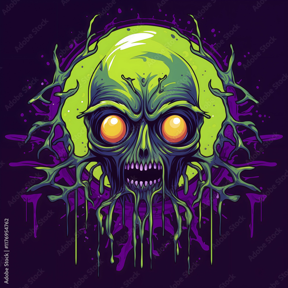 A Mystical Devilish Creature From Hell. Horror And Fear Theme Illustration. Generative AI
A Mystical Devilish Creature From Hell. Horror And Fear Theme Illustration. Generative AI