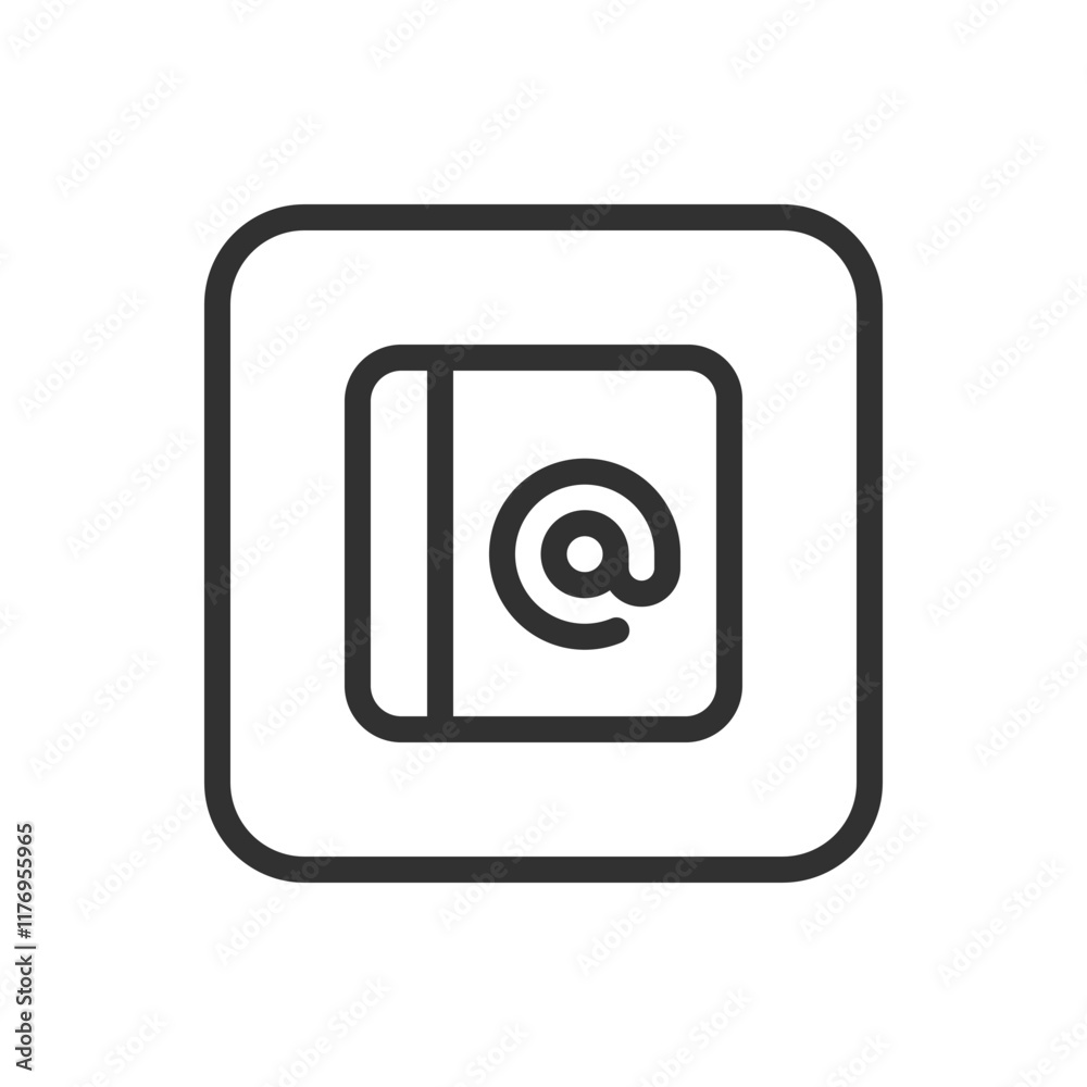 Address book. Emails icons. Modern, simple flat vector illustration for web site or mobile app Address book. Emails icons. Modern, simple flat vector illustration for web site or mobile app