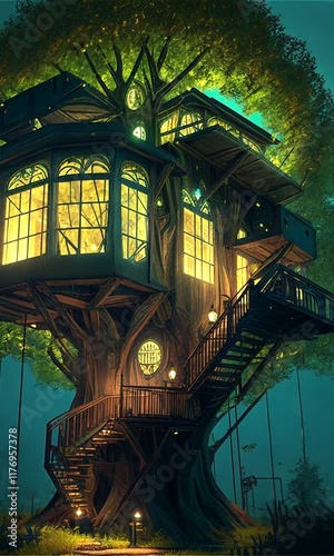 Advanced design futuristic forest home