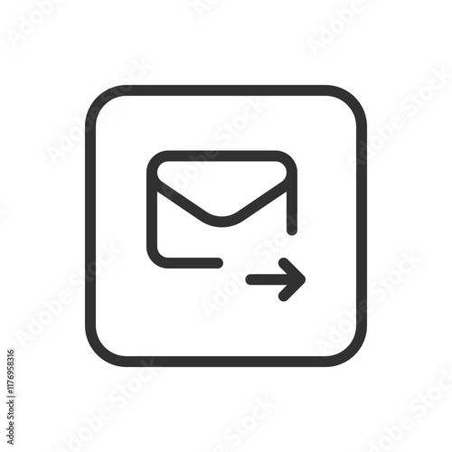 Mail, Email, Letter, Send. Emails icons. Modern, simple flat vector illustration for web site or mobile app