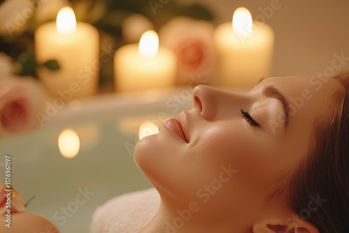 Relaxing Moment of Enjoying Aromatherapy for Wellness and Self Care photo