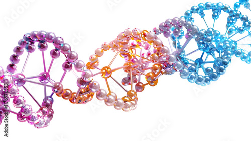 dna structure concept isolated on a transparent background